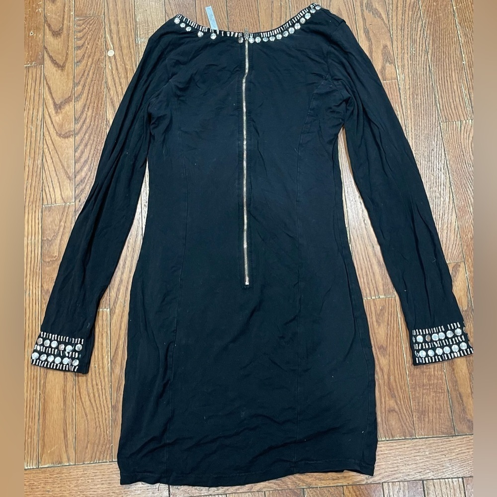 Black Embellished Top with Silver Accents - Picture 2 of 16